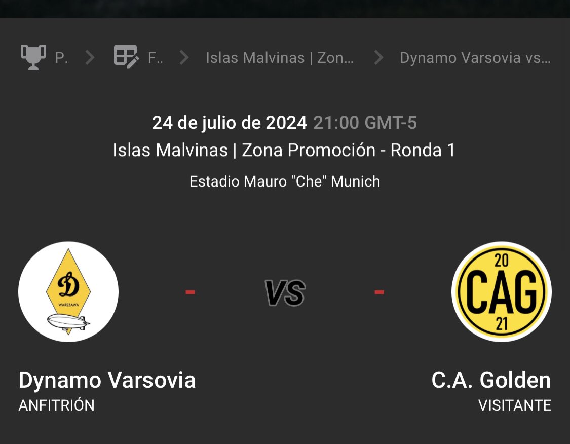 HOY JUEGA DYNA (no tenemos presupuesto para una nueva PC)

🏆 #TorneoIslasMalvinas <a href="/LaLiga21Of/">La Liga 21</a> 
🆚 @ClAtGolden 
🏟️ Mauro “Che” Munich
🕢 21H00 ECU - 23H00 ARG