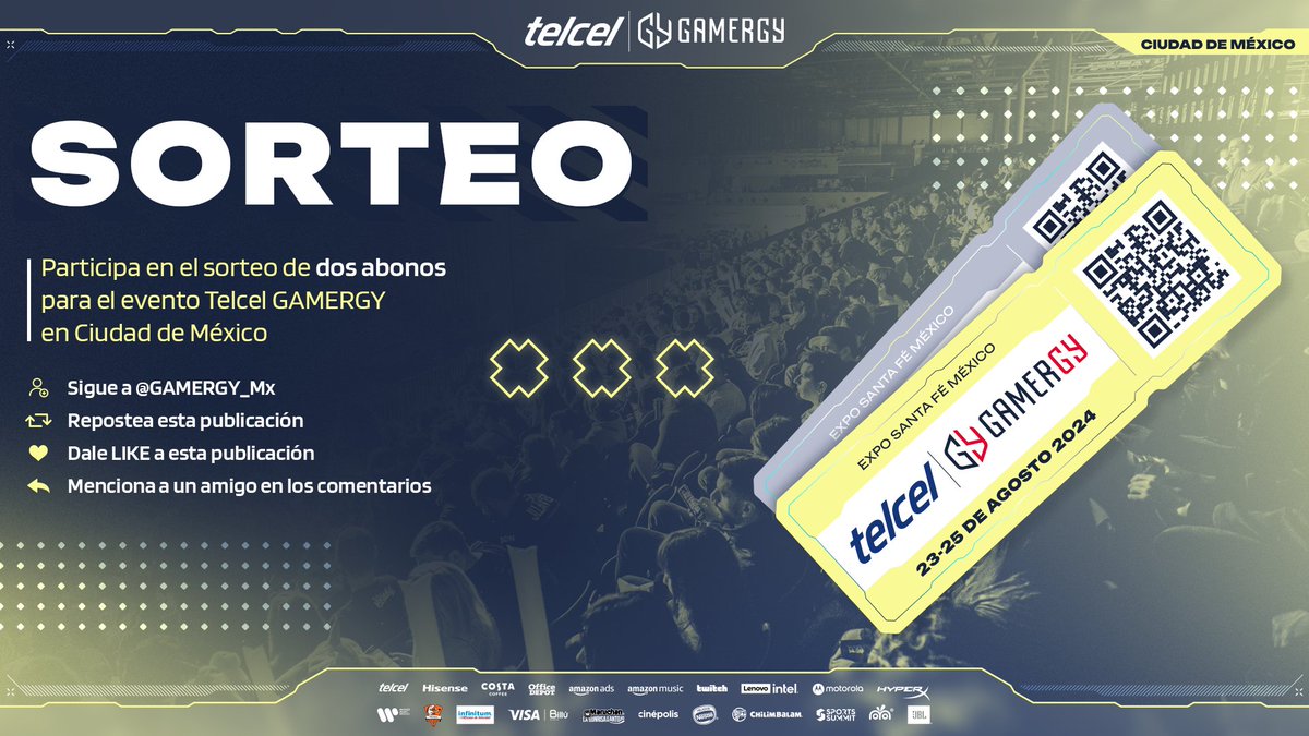 🎁 Queda muy poco para vernos en #GAMERGYMéxico CDMX así que les traemos un sorteo 🎁

¡Consigue dos abonos de fin de semana! 🎟

Para participar:

✅ Síguenos
❤ Dale like a este post
🔁 Haz RT
💬 Menciona a dos amigos

¡Tienes hasta el domingo a las 23:59h para participar!