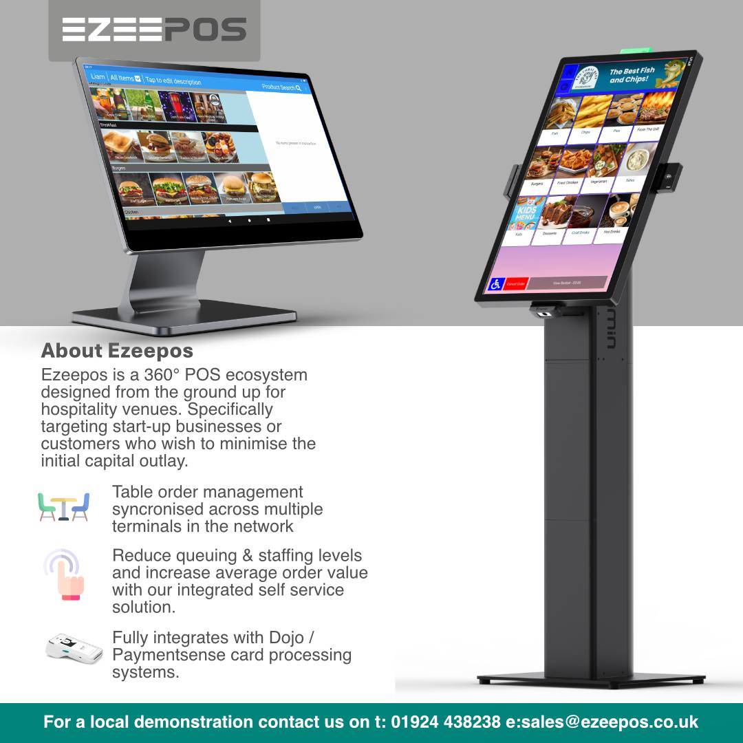 YCRDistribution's tweet image. Ezeepos is our start-up POS solution that minimises initial capital outlay.  A 360° POS solution for Bars, restaurants and fast food establishments, Ezeepos has all the features for customer facing sales to Self Service solutions.
bit.ly/3W7h5cg