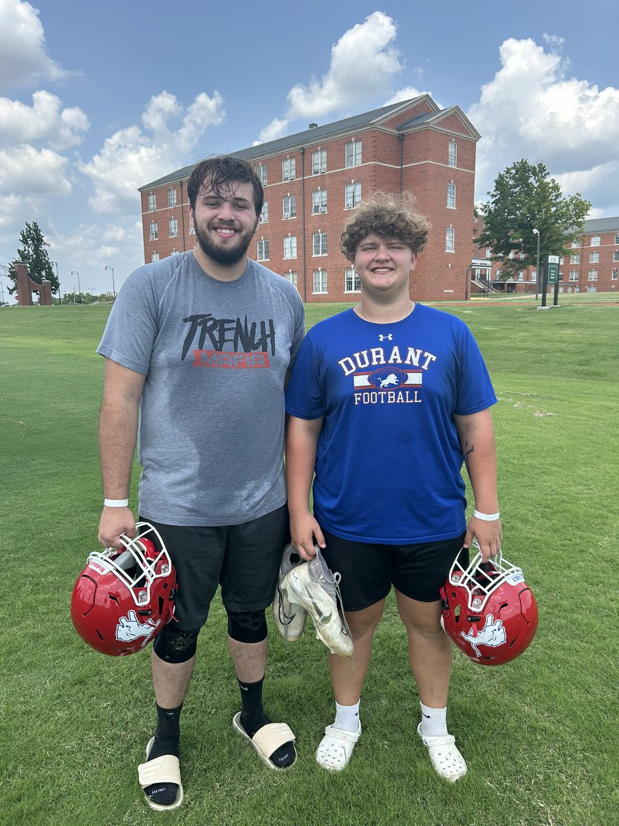Tucker Dry and Carson Allivand representing Durant lions at the Oklahoma Coaches All State football game!! Game will be Friday night at 7:00pm at Crain Family Stadium in Shawnee.