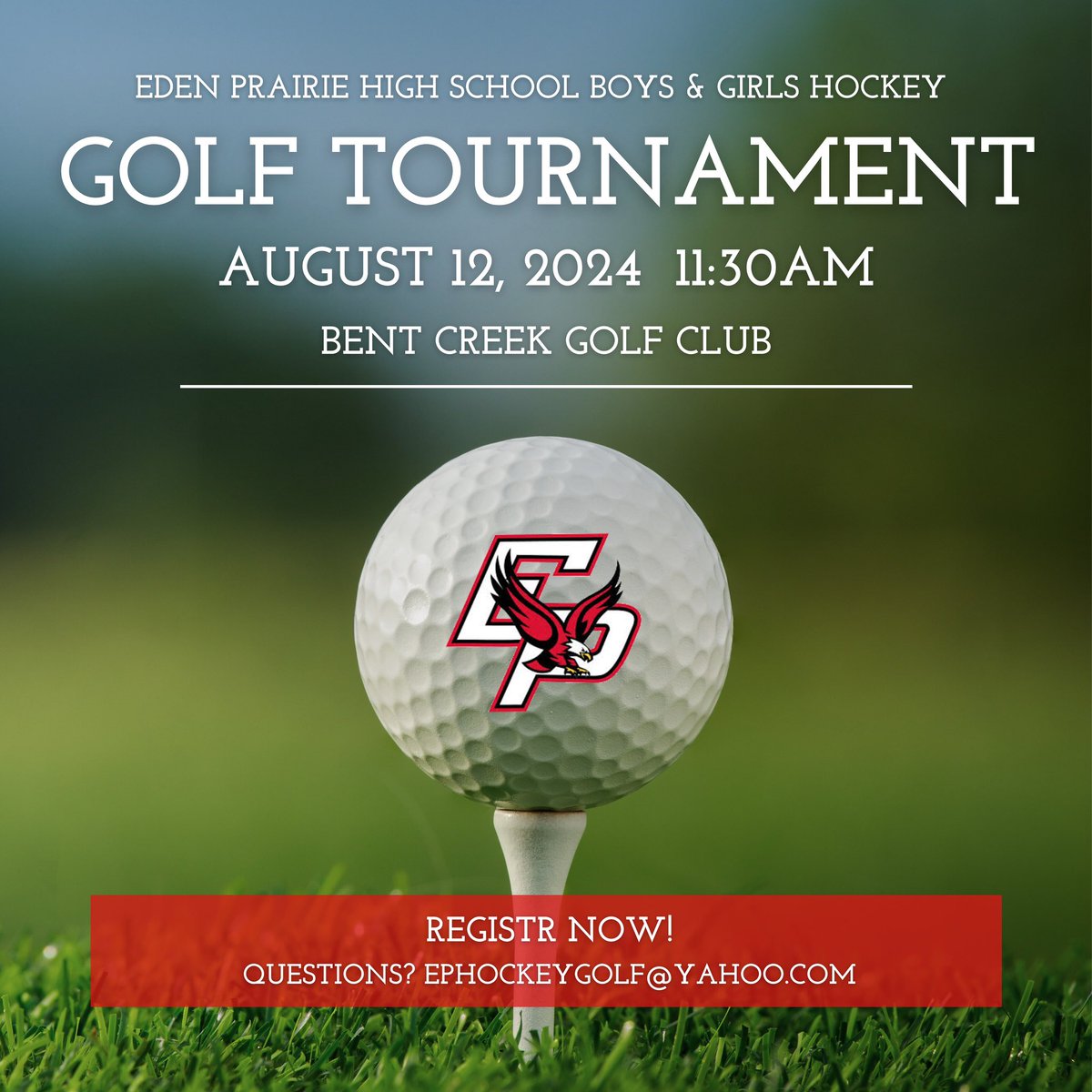 SPOTS FILLING FAST‼️ Register today for the EPHS Boys and Girls Hockey Golf Tourney!

Four-person scramble with several on-course skills contests. Enter your foursome or we’ll team you up with others.

Register here: epboyshockey.com/page/show/7435…