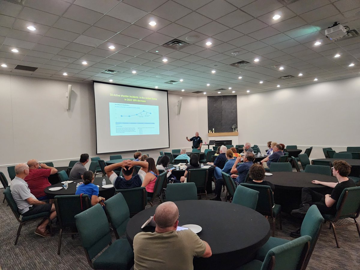 Active shooter presentation for Campbell Green Neighborhood Association at Dallas Bible Church.