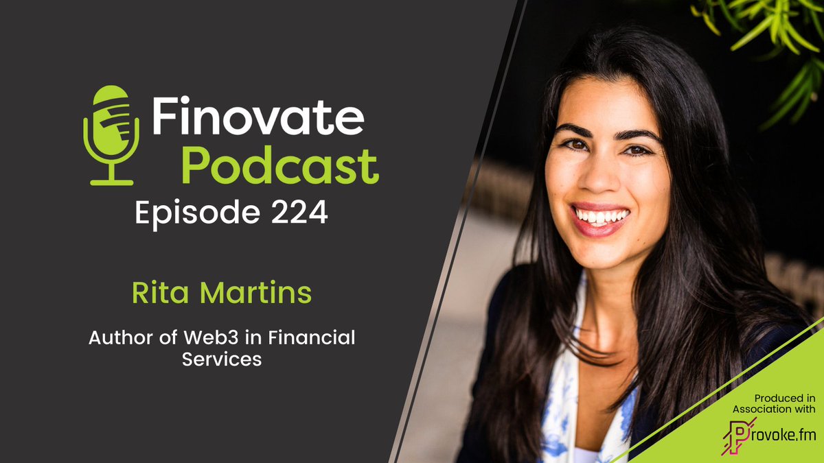 Understanding #Web3, how it’s changing the industry, and what you should be doing now.

<a href="/RitaMartinsUK/">Rita Martins</a>, author of Web3 in Financial Services, joins <a href="/GregPalmer47/">Greg Palmer</a> for an interesting conversation on Web3's impact on financial services.
open.spotify.com/episode/3azGkn…

#podcast <a href="/Finovate/">Finovate</a>