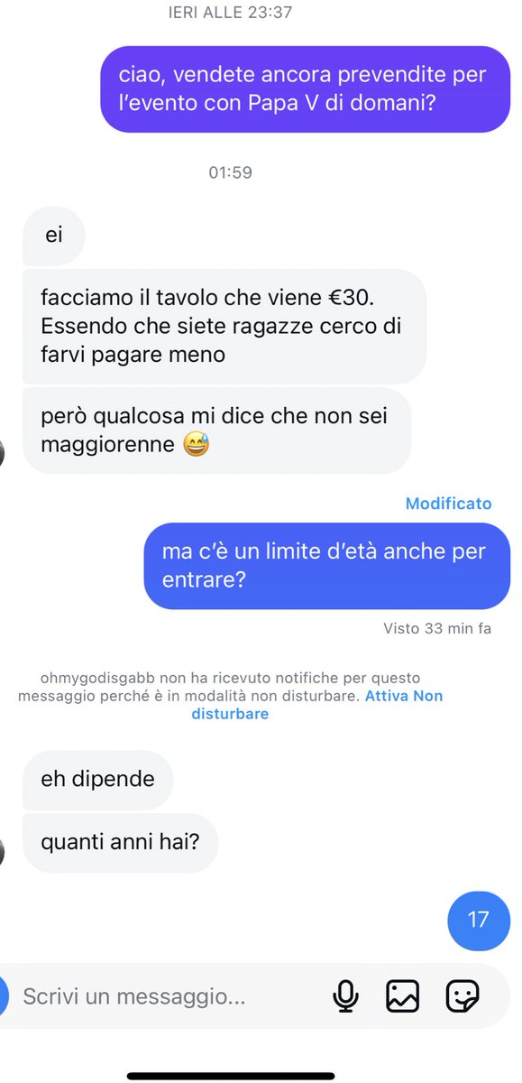 io volevo sapere solo se c’erano ancora ingressi disponibili