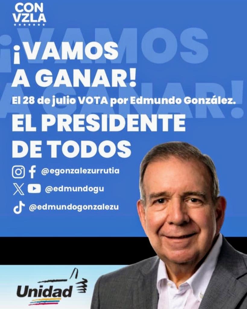 PCD_ARAGUA's tweet photo. ¡Atención ciudadanos! Este 28 de julio tenemos la oportunidad de hacer escuchar nuestra voz.Te invitamos a participar en las elecciones presidenciales y a votar por Edmundo González Urrutia,el candidato de la esperanzaTu voto es fundamental paraconstruir un mejor futuro No faltes https://t.co/cZ5RHfzZa2