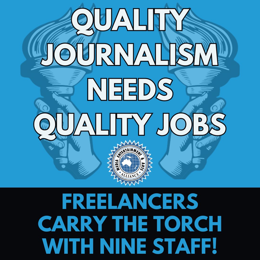 Freelancers are standing with staff today to demand that Nine comes to the table with a good offer for all workers. Freelancers at Nine this year are fighting for a signed agreement with annual increases, fair rates, and key conditions; so that they can have the security to