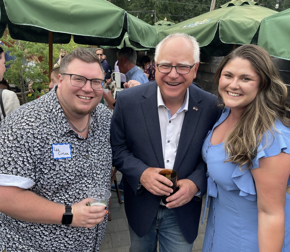 leecuts's tweet photo. As a young, queer, labor organizer and National  Delegate I’m 100 percent behind @GovTimWalz  as the VP pick! He resume and record speak for themselves! #WeWantWalz https://t.co/cBdEt7Zg3q