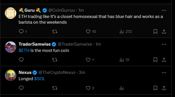 tldr of recent trading conditions