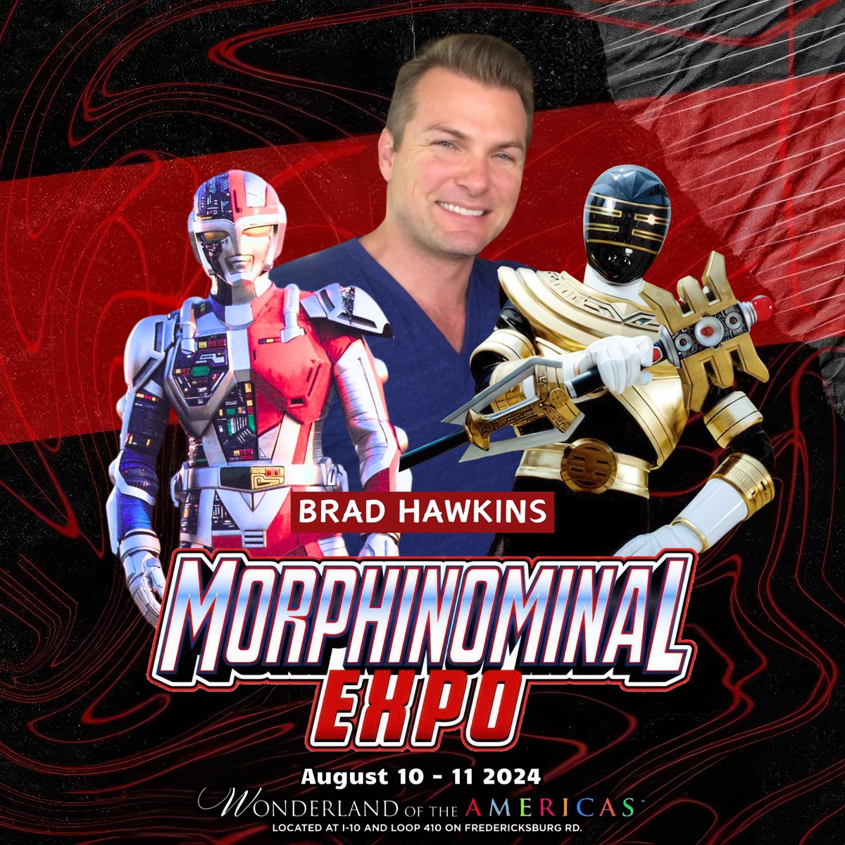 Multievents_tx's tweet photo. Let's welcome Brad Hawkins to Morphinominal Expo!!!
 Brad played the original voice of the Zeo Gold Ranger and Ryan Steele on VR Troopers. 
Come meet him at the Wonderland of the Americas August 10th and 11th in Texas!
#powerrangers #zeo #vrtroopers #goldranger #ryansteele https://t.co/Z50T8kXwpF