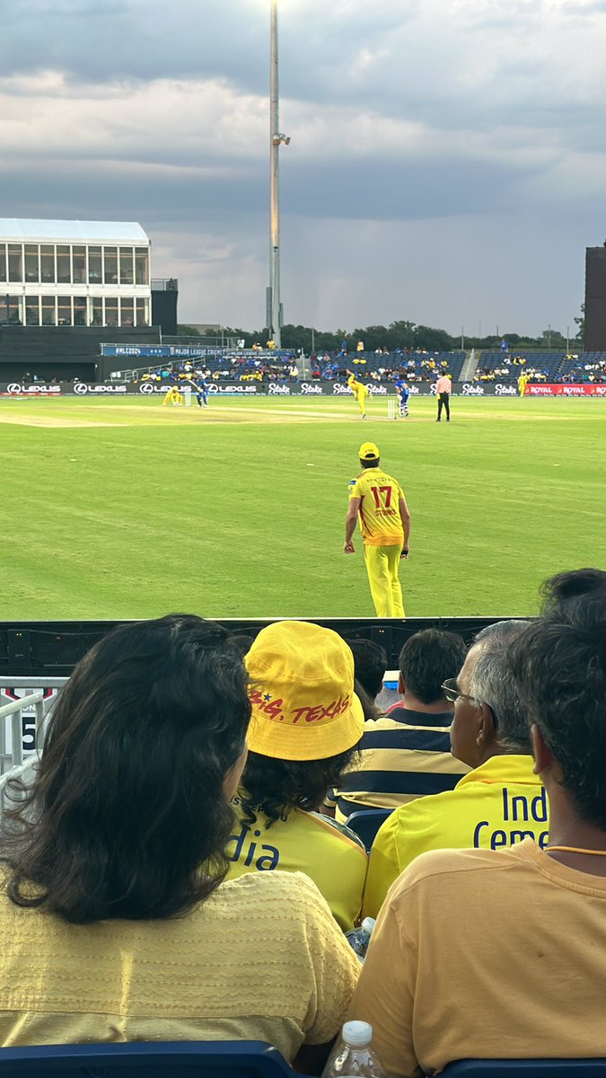 timothyseiber's tweet photo. Great power play for @TexasSuperKings #playoffs  #TSKvMINY #AllYouNeedIsYellove https://t.co/MXecFep7zH