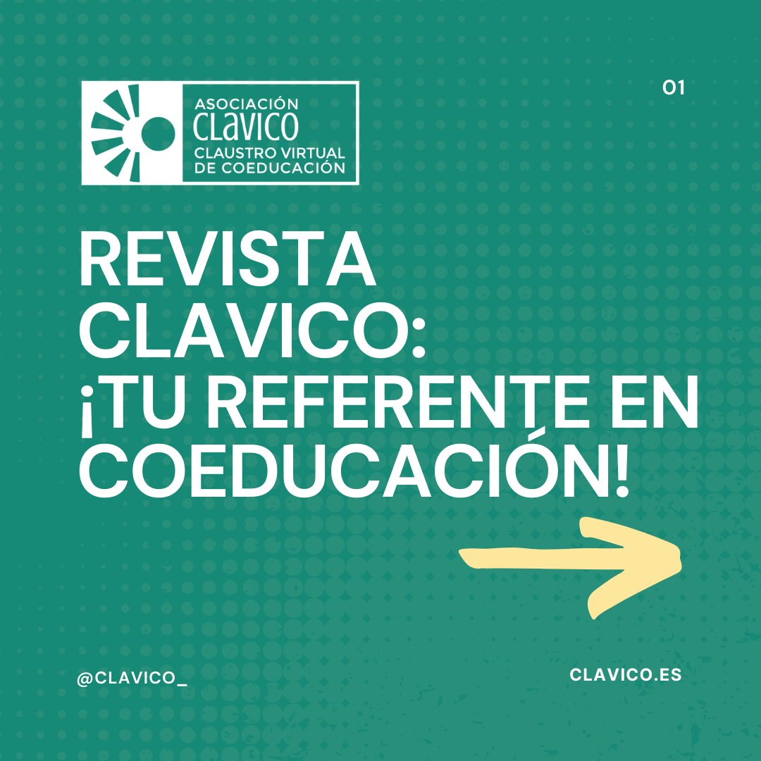 CLAVICO_'s tweet photo. ¡Explora la Revista CLAVICO! 📚
Desde 2019, publicamos dos números al año con artículos sobre coeducación donde recopilamos artículos de gran calado coeducativo.
🔗 https://t.co/xowoQQf1oH
#RevistaCLAVICO #Coeducación #Educación #CLAVICO #YoCoeduco https://t.co/xOpOks8fJF