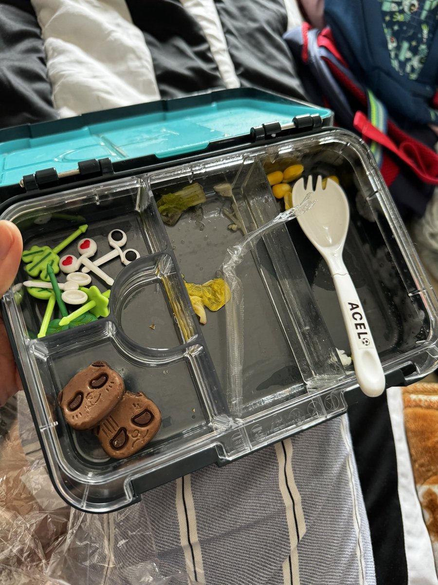 Cerita acel pulang sekolah kemarin:
👦🏻: Mama hari ini acel engga berantem
🧕🏻: abang udh minta maaf ke temen yg nakal itu?
👦🏻: dia udh gak nakal lagi mah. Acel engga suka biskuit pandanya, tapi semuanya abis
Pas liat bekel...