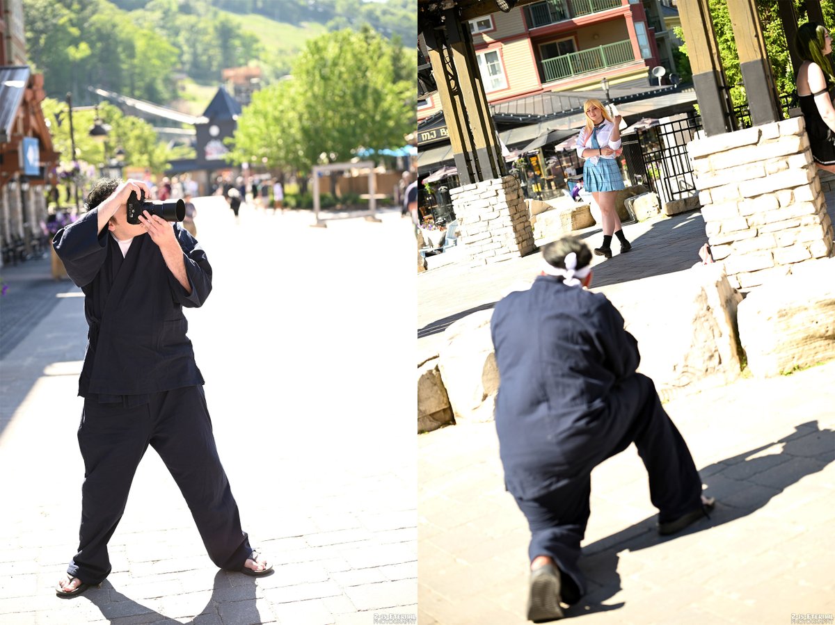 Yeticon wandering mini with @strawcatmina as Marin and ?? (I feel so bad I cannot recall his name) as Gojo