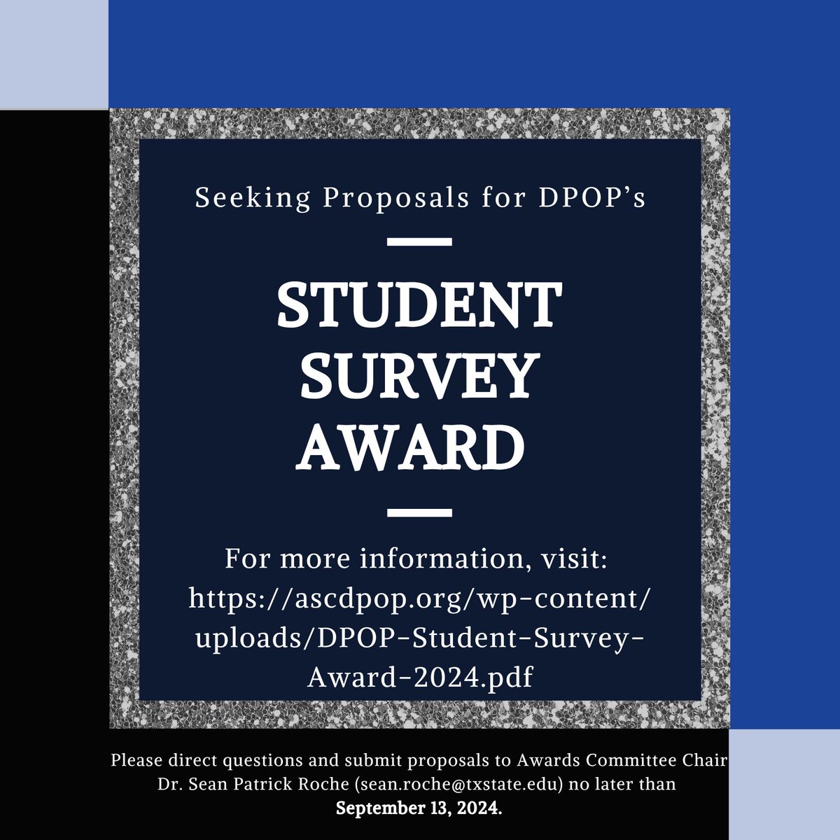 Attention students studying public opinion and policy: The DPOP Awards Committee is accepting proposals for the Student Survey Award, which will fund a Lucid Theorem survey of 1,000 adults.  Proposals due September 13, 2024. For more information, visit: ascdpop.org/wp-content/upl…