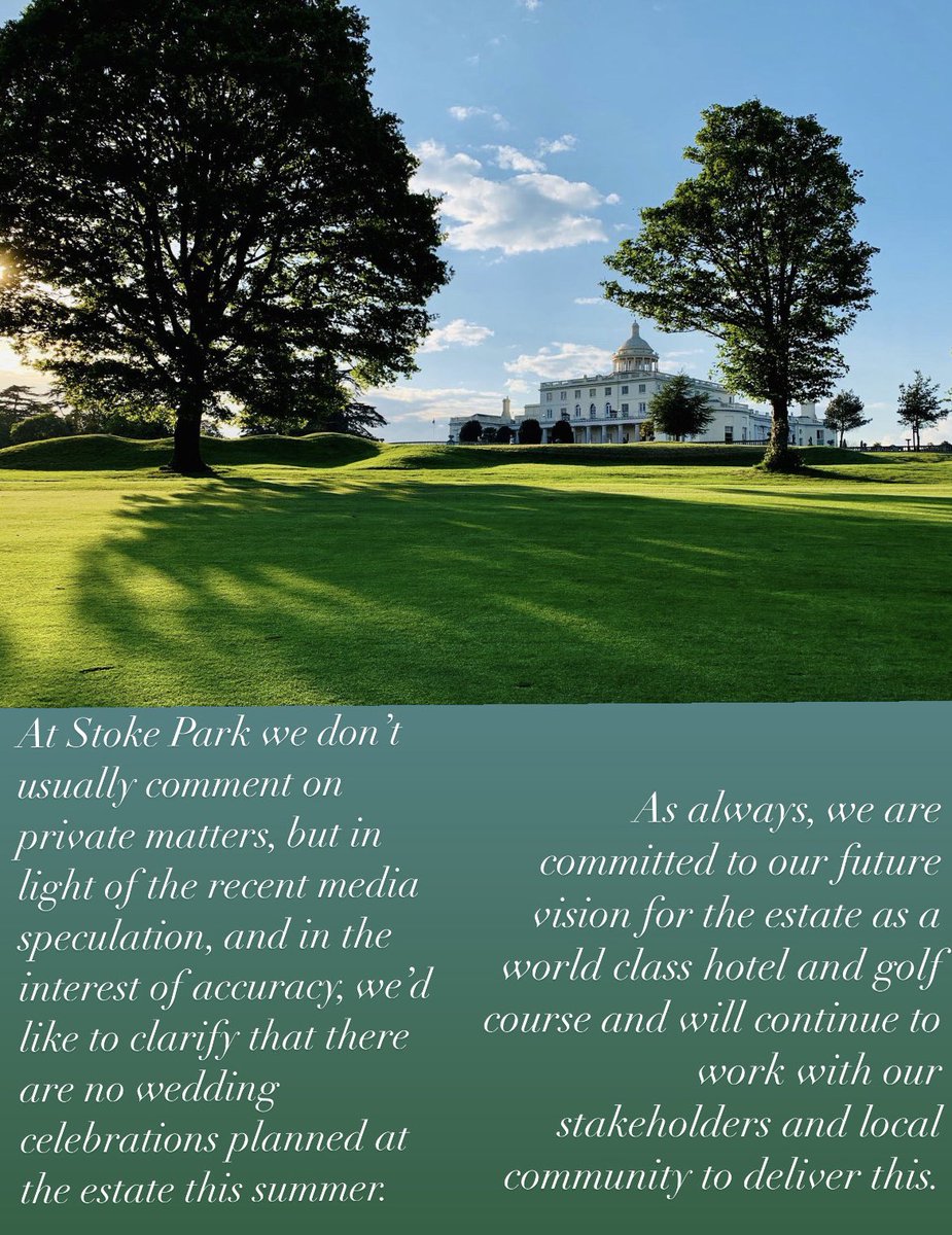 An update from the Stoke Park team: