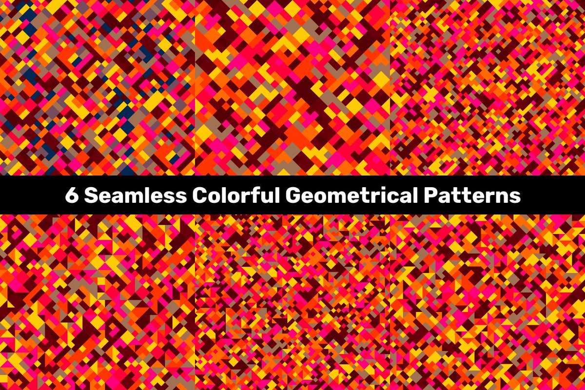 DavidZydd's tweet photo. 6 Seamless Colorful Geometrical Patterns https://t.co/PQ4QiBUzdN  #CheapPatterns #abstractsquarebackground #GeometricDesign #CheapVectorPatterns #vectorpattern #multicoloredpattern #AbstractBackground #PatternBundle #colorbackground #AbstractDesign #CheapVectorBackground https://t.co/lBakXMq9F0