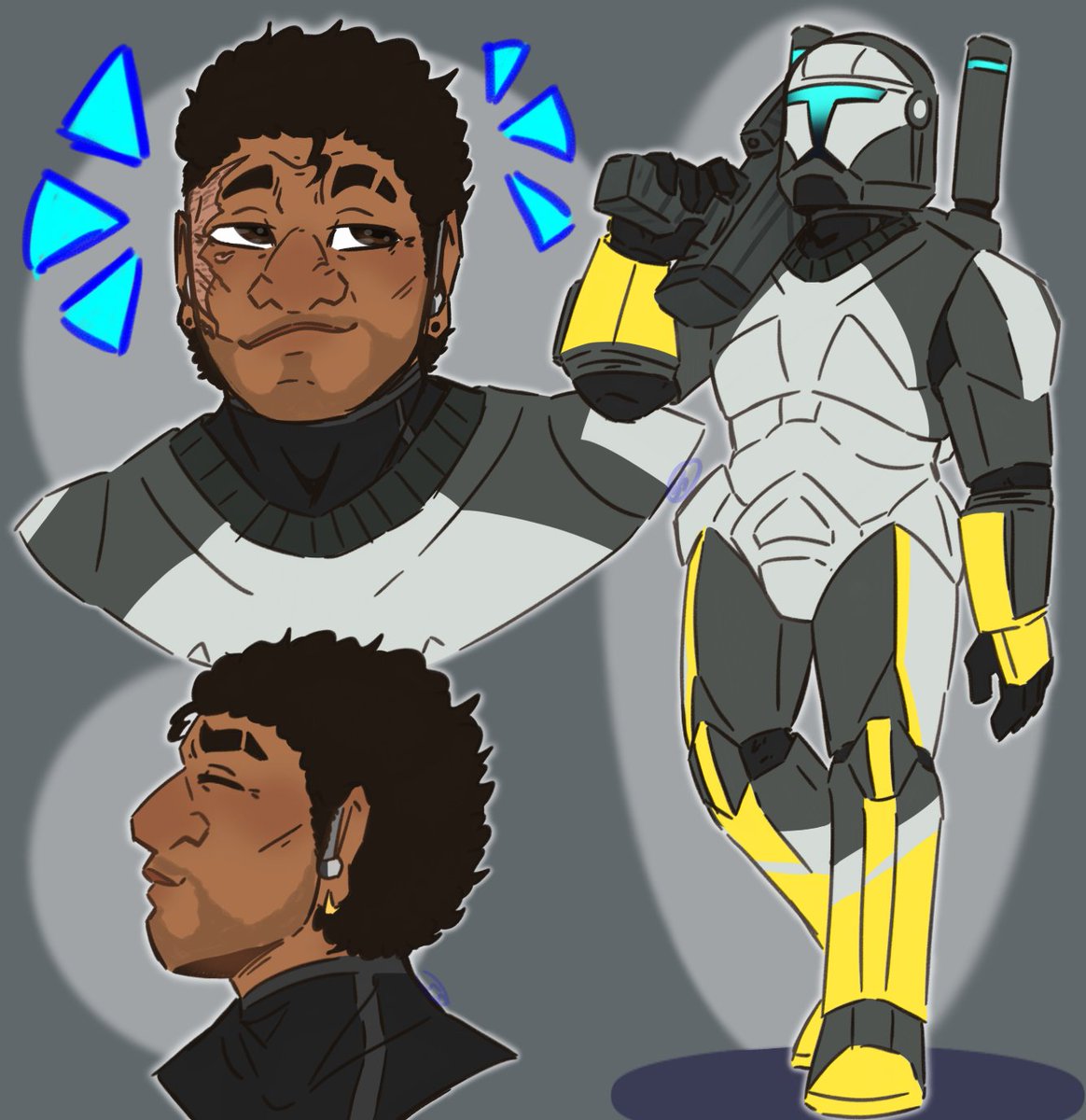 dema_dogboy's tweet image. So...my boyfriend and his bf might have gotten me into Republic Commandos...

#starwars #republiccommandos #deltasquad #deltasquadscorch #digitalart