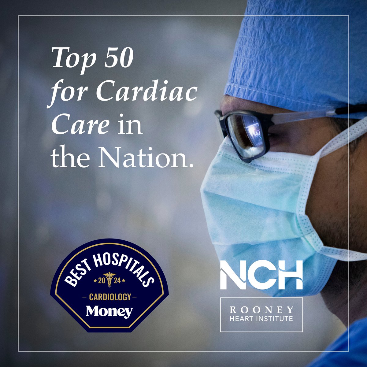 NCH is proud to announce that it is ranked as the #50 best hospital in the nation for cardiac care by <a href="/Money/">Money</a>. This recognition underscores NCH’s commitment to providing outstanding cardiac care &amp; its dedication to the health &amp; well-being of its patients.➡️bit.ly/4cQ2bPP