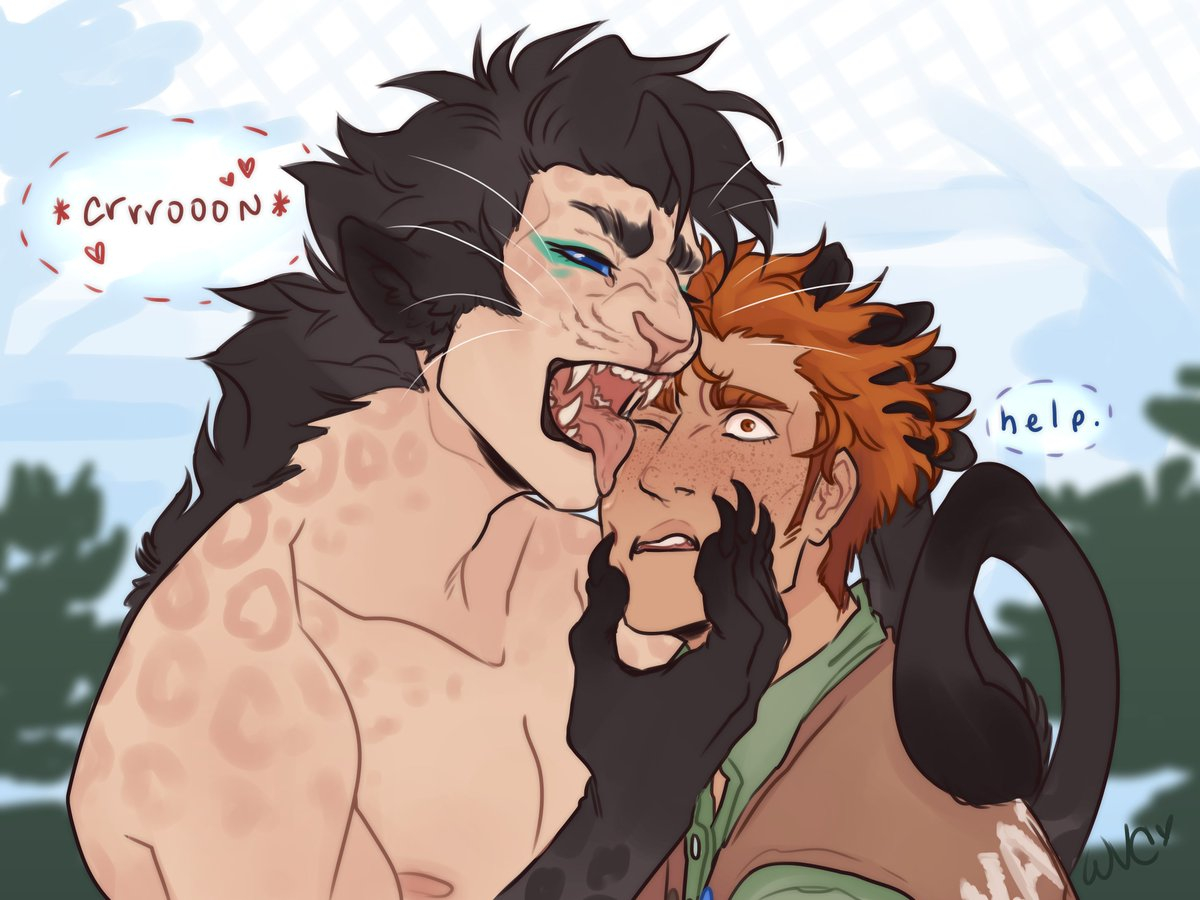 WulverC's tweet photo. 🐆Zookeeper AU🐆

Reposting this AU in full, writing and all💕 This one was first posted back in January of 2021 😵‍💫✨ Hope u enjoy~!

// hybrids , terato , ichigrimm , 一グリ https://t.co/OsIDhjp9PK