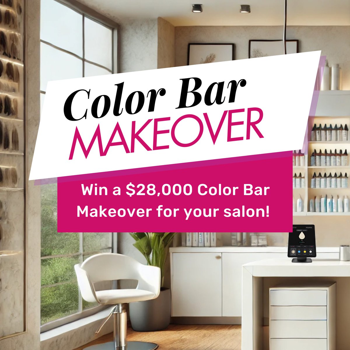 One lucky salon is about to have a color bar glow up - could it be yours? Enter for your chance to win Vish’s $28K Color Bar Makeover and take your color business to new heights.

Head to @vishsalons to learn more about how to apply.