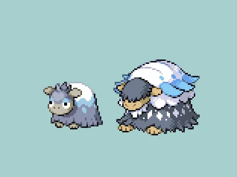 #fakemon #オリポケ スノーメル・アバランダ。
