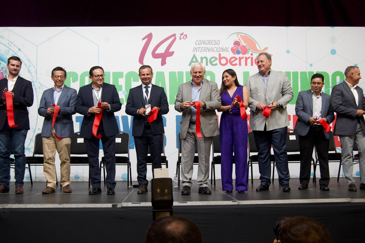 vmva1950's tweet photo. Participamos en el 14º Congreso Internacional #Aneberries. En 2023 se produjeron 1’150,219 toneladas en 42,975 hectáreas a nivel nacional y exportamos 462,491 tons, principalmente a los mercados de #EU, #MedioOriente, #SudesteAsiático y la #UniónEuropea. #ElCampoNoSeDetiene🧵 https://t.co/VE6uonxqYp