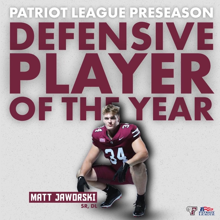 FORDHAMFOOTBALL's tweet photo. @mattjaws3 is your @PatriotLeague Preseason Defensive Player of the Year‼️🤩

#RAMILY🐏 https://t.co/TF7hKXnmYO