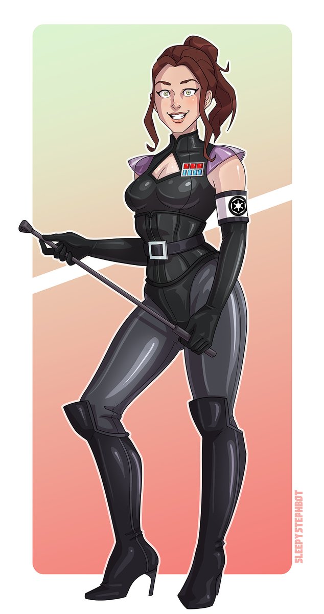 Drawing for <a href="/TheLastRoman2/">Anno</a> of their OC Ava, an ex-Imperial interrogator, who's been re-captured and 'convinced' to resume her service...