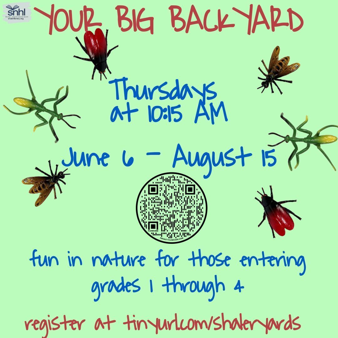 shalerlibrary's tweet image. Your Big Back Yard features fun in nature, outside when the weather allows, right in #ShalerLibrary's backyard! Explore the natural world on Thursdays from 10:15 - 11:00 AM.  For children entering grades 1-4 in the Fall. Please register. #snhl #BigBackyard #PittsburghKids