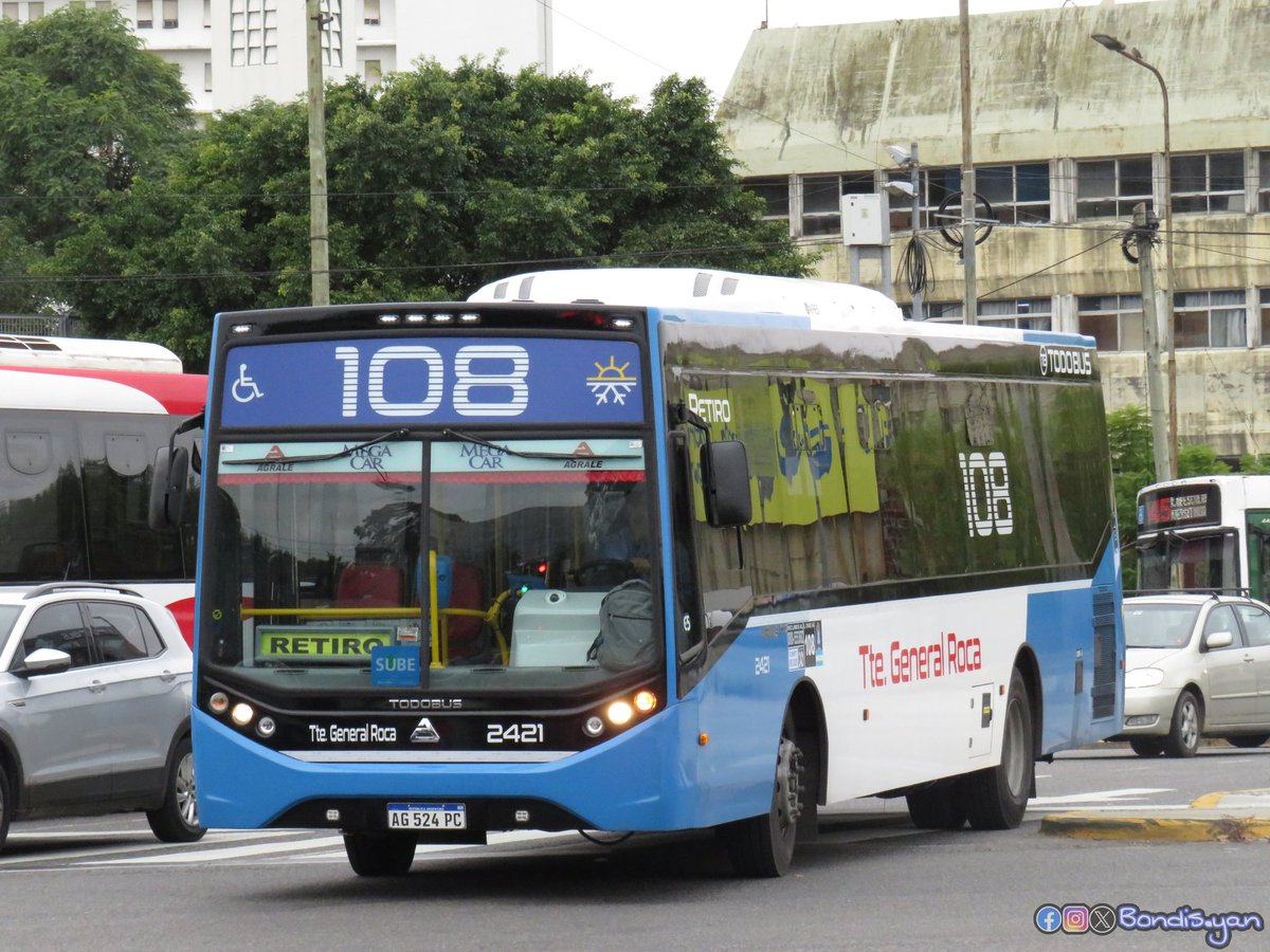 BondisYan's tweet photo. Línea ❶⓿❽ / Internos 2421 y 2422 / TodoBus RETIRO / Agrale MT 15.0 LE Plus.
.
.
.
.
#linea108 #todobusretiro #todobus #agralebus #agrale #mt15 #megacar #asientosgia #retiro #estacionretiro https://t.co/hvz0IEs3NA