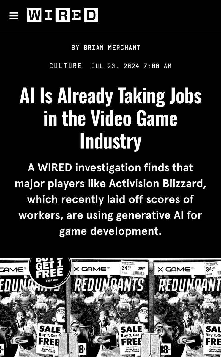A real honor to have top billing for two separate stories on <a href="/WIRED/">WIRED</a>'s homepage two days in a row. This current iteration of WIRED is just killing it, with some of the best reporting on AI, labor, security, and tech culture going. Very happy to join the party for a couple days