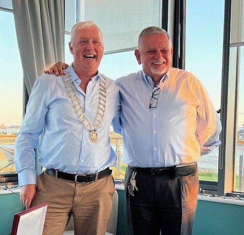 New President for Dublin Fingal Rotary Club 2024-2025
Brian Fitzsimons recently took over the office of Club President.
Taking over from Dave Murray, this Is Brian's 2nd term.
Paul Harris Fellowships were also awarded to Tim Nyhan, Pat Lawlor and David Normoyle.