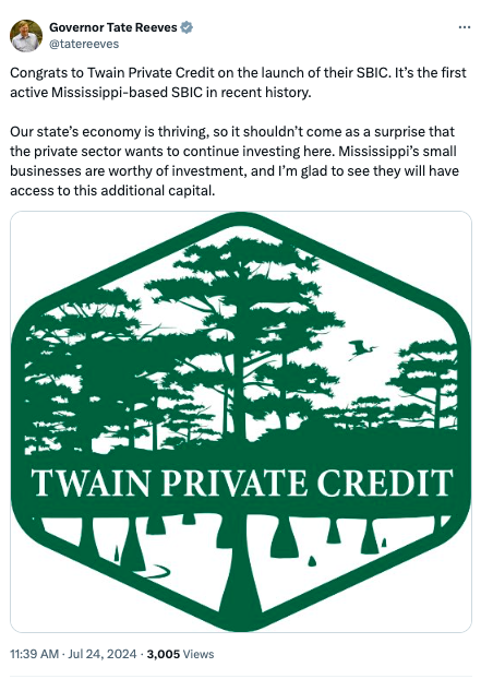 jallen1985's tweet photo. Tate Reeves is promoting Shad White's wife's new company (Twain). EVI Industries bought Mrs. White's last company (Laundry South): https://t.co/YmBwqhw2Kv

Mrs. White is also an owner of EVI Industries: https://t.co/l6jOB8rAVM

MDOC continues to make payments to Laundry South. https://t.co/miN48za0g7