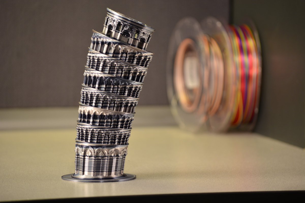 BeardedPrinter's tweet photo. Leaning Tower of Pisa by STLFLIX.

Printed in Amolen S-series PLA.

#3dprinted #3dprinting #amolen #stlflix https://t.co/oxGEmrRBi8