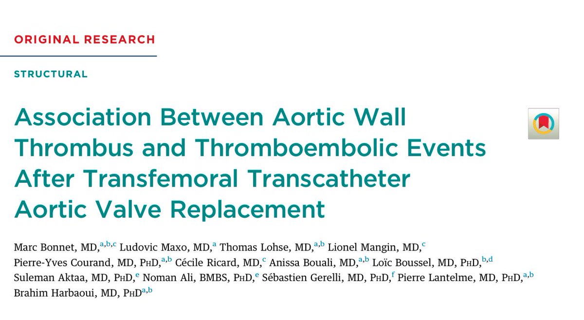 SulemanAktaa's tweet image. Aortic wall #thrombus as a predictor of #thromboembolic events &amp;amp; mortality after transfemoral #TAVI #TAVR

Thanks to @BrahimHarbaoui @marcbonnet74 for leading this great work &amp;amp; for the opportunity to collaborate 

📄sciencedirect.com/science/articl…

@JACCJournals #JACCINT @cardiorespLTHT