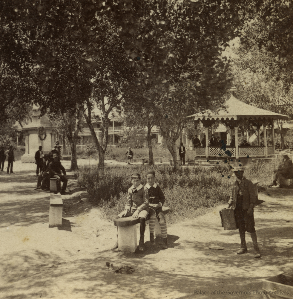 View of the #Plaza, #SantaFe, #NewMexico, ca. 1884-1885
Creator: Cunningham &amp; Company (POG 011259)