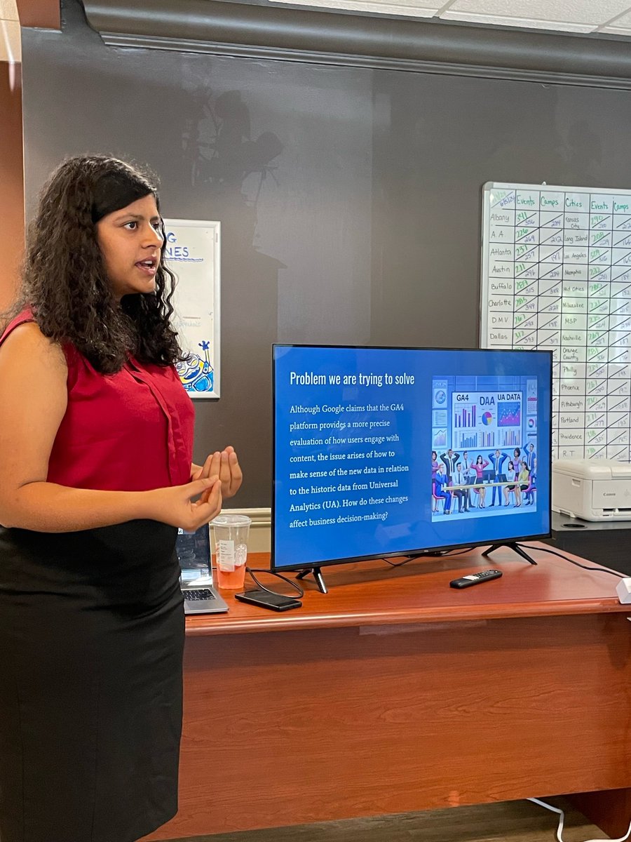 The CoE is proud to sponsor interns like <a href="/UofR/">University of Rochester</a>  student, Babli Dey, who is making a difference at KidsOutAndAbout.com. Babli presented Universal Analytics to GA4 Mapping findings to the company today. #KidsOutAndAbout #DataIsCritical #DataScience #GA4 #UniversalAnalytics