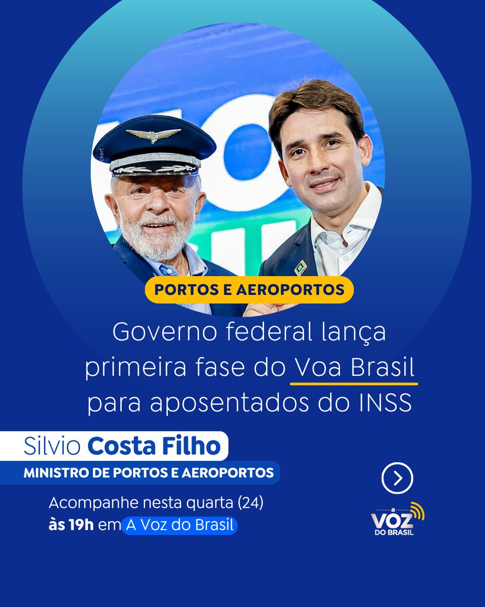 mporoficial's tweet image. 🔴#AOVIVO | O ministro do #MPor, @Silvio_CFilho participa do programa @avozdobrasil, para falar do lançamento da 1ª etapa do programa #VOABRASIL. 🛫🛄

Acompanhe na íntegra nas rádios de todo o país, na TV e também pelo YouTube.

youtube.com/watch?v=EB_a9-…