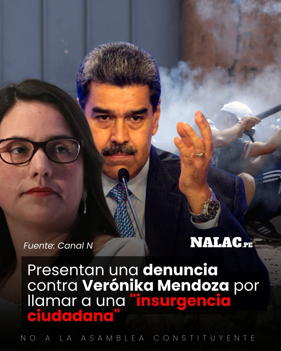 nalacperu2021's tweet photo. #VerónikaMendoza denunciada por llamar a la insurgencia: #Fiscalía tendrá última palabra la lider de Nuevo Perú🚨 https://t.co/ixOzDhtEE4
