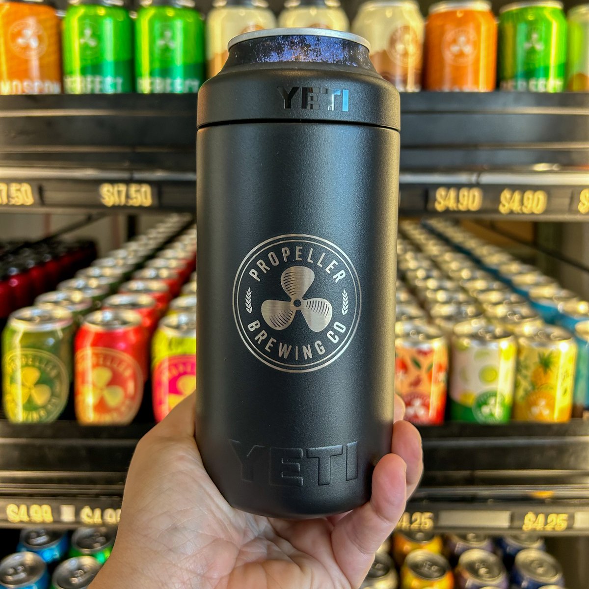 PropellerBeer's tweet photo. Keep your tall boys ice-cold with our new Propeller-branded YETI Ramblerยฎ Colster Can Insulators! These top-of-the-line insulators are perfect for keeping your favorite Propeller brews refreshingly chilled.
#PropellerBrewing #YETI #CraftBeerNS #DrinkPropeller #CraftBeerLovers https://t.co/97e7GQXmWD