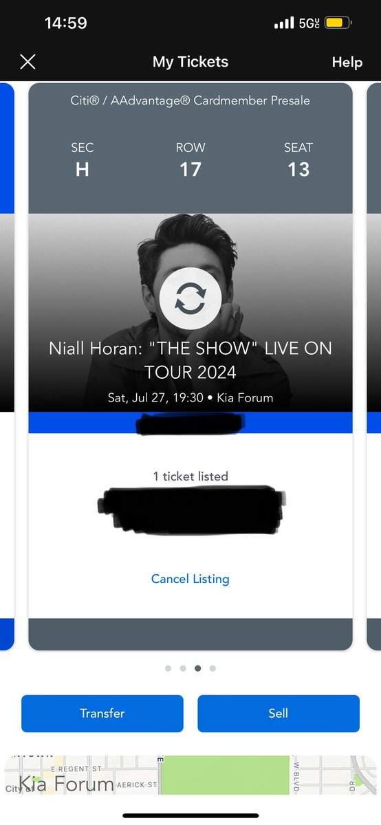 Elleyknox's tweet photo. Selling two floor seats to Niall Horan at the Forum on July 27. Section H row 17 please message me if you’re interested. You can also find them on Ticketmaster or stubhub if you’re not trusting the tweet, price negotiable. #NiallHoran #TheShowLiveOnTour #Niall #Forum  #TSLOTLA https://t.co/a4lV0D6qTK