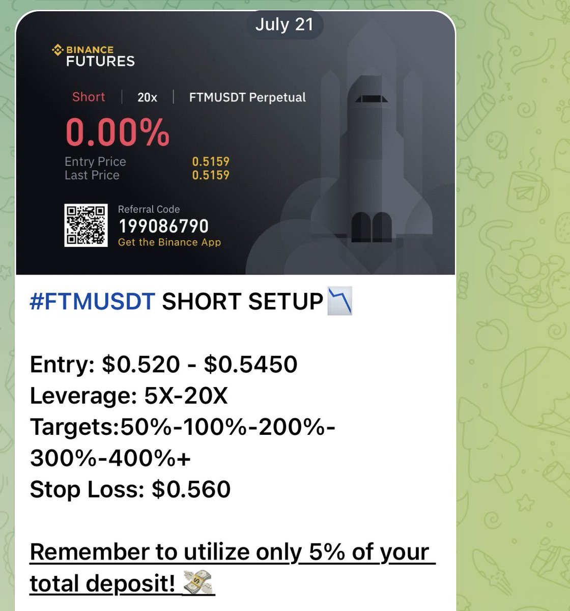 CryptoRK11's tweet photo. #FTM Secured +255% profits with 20X leverage💰in a just 2 days 🕰️ #FTMUSDT 🚀📈 

✍🏻For more updates join here👉🏻🔗 https://t.co/fxRBUQlZbz✅

#Bitcoin #Crypto #BTC #ETH #STMX #1000SATS #JTO #FLOW #TAO #RAY #AVAIL #10000SATS #1CAT #MYRO #BIGTIME #OKG #AKI https://t.co/jbxha3ZtJk
