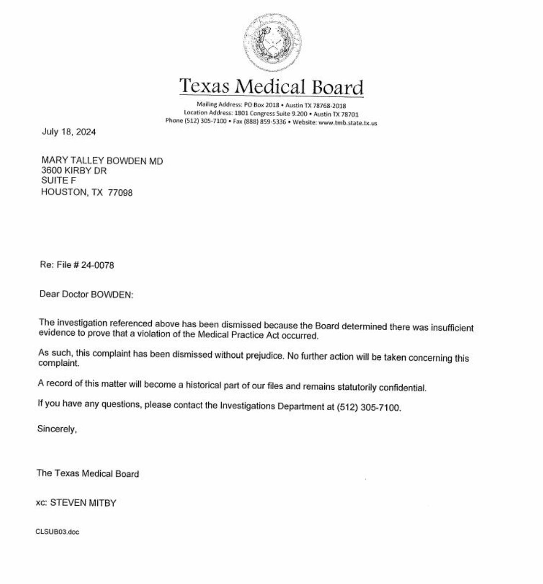 Mary Talley Bowden MD tweet media