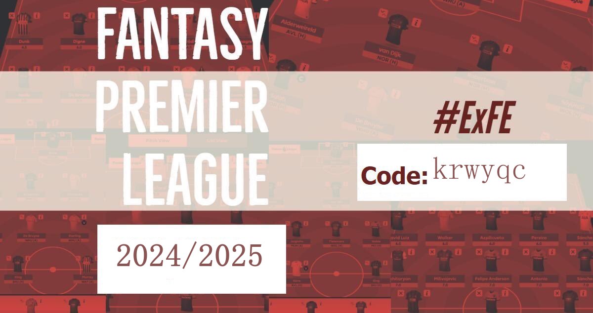 ExtremeFootbal4's tweet photo. There are only 23 days before the first deadline of the 2024/2025 #FantasyPremierLeague. If you haven't entered your team into the Extreme Football Enthusiast's league, there is still time. The code is krwyqc, all are welcome and it's 50 #ExFE points for the outright winner. #FPL https://t.co/5lCrFfp8Ao
