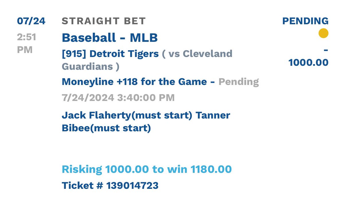 SENDING THE $2000 MAX 🐳 TO 10 PEOPLE THAT ❤️ THIS TWEET

$1000 1U MLB FREEPLAY ⚾️

TIGERS ML +118
