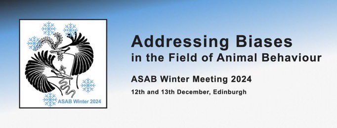 Observer bias, expectation bias, taxonomic bias &amp; geographic bias are examples of regularly occurring biases in animal behaviour research. At #ASABWinter2024 we’ll be discussing best practices &amp; solutions for these issues. Abstracts due July 31! 

asabwinter2024.github.io