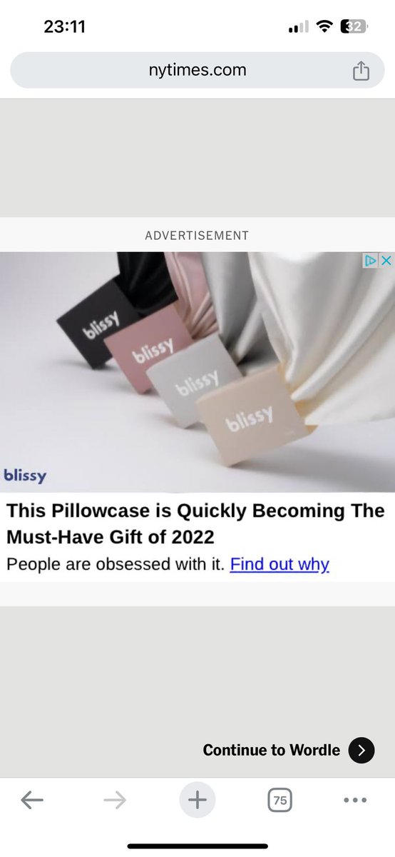 prchief's tweet image. Hey ⁦@BlissyBrand⁩ it’s 2024 not 2022. Change your ad copy.