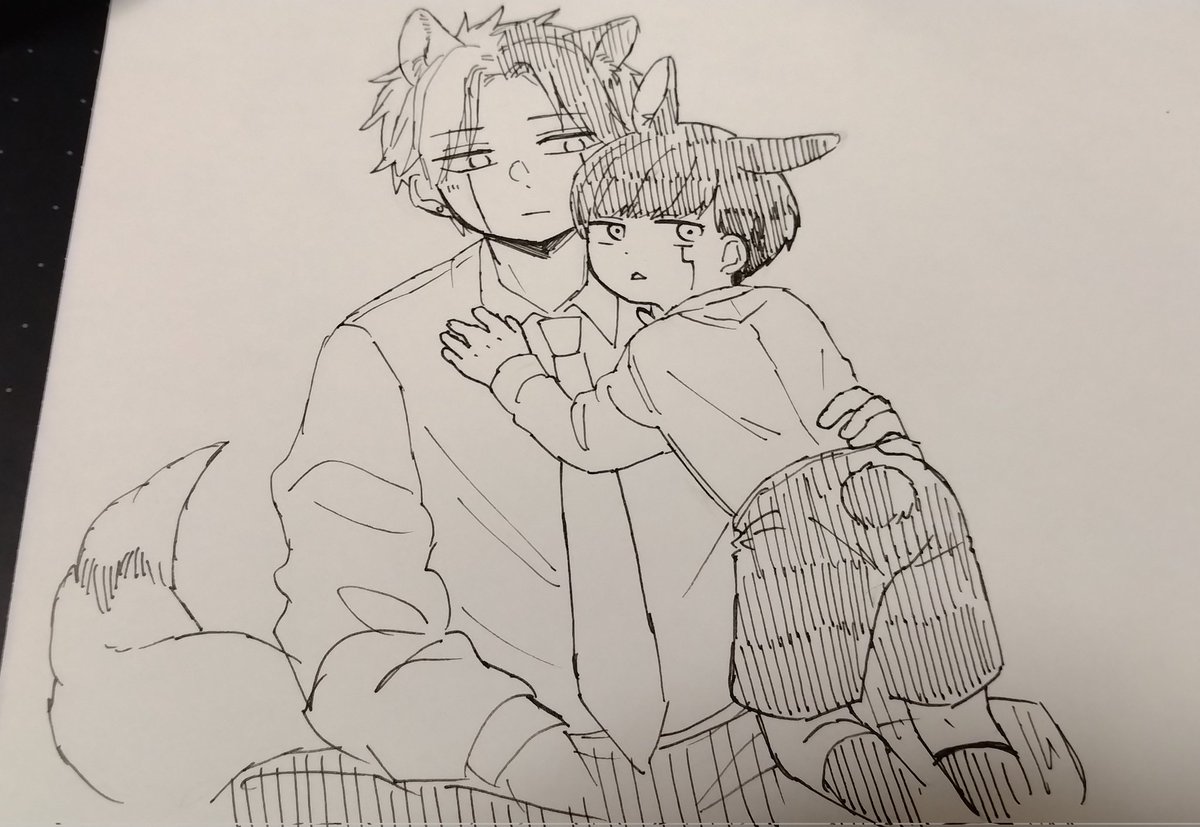 ラクガキした狐兎なレイマシュちゃん☔🍄