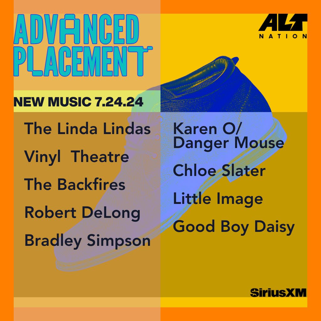 Alt Nation (@altnation) on Twitter photo New episode of Advanced Placement with <a href="/altregan/">regan</a> on the way! Let’s gooooooo! 7pET/4pPT for new music from <a href="/KarenO/">Karen O</a> <a href="/thelindalindas/">The Linda Lindas</a> <a href="/thebackfires/">The Backfires</a> & more
sxm.app.link/altnation New episode of Advanced Placement with <a href="/altregan/">regan</a> on the way! Let’s gooooooo! 7pET/4pPT for new music from <a href="/KarenO/">Karen O</a> <a href="/thelindalindas/">The Linda Lindas</a> <a href="/thebackfires/">The Backfires</a> & more
sxm.app.link/altnation