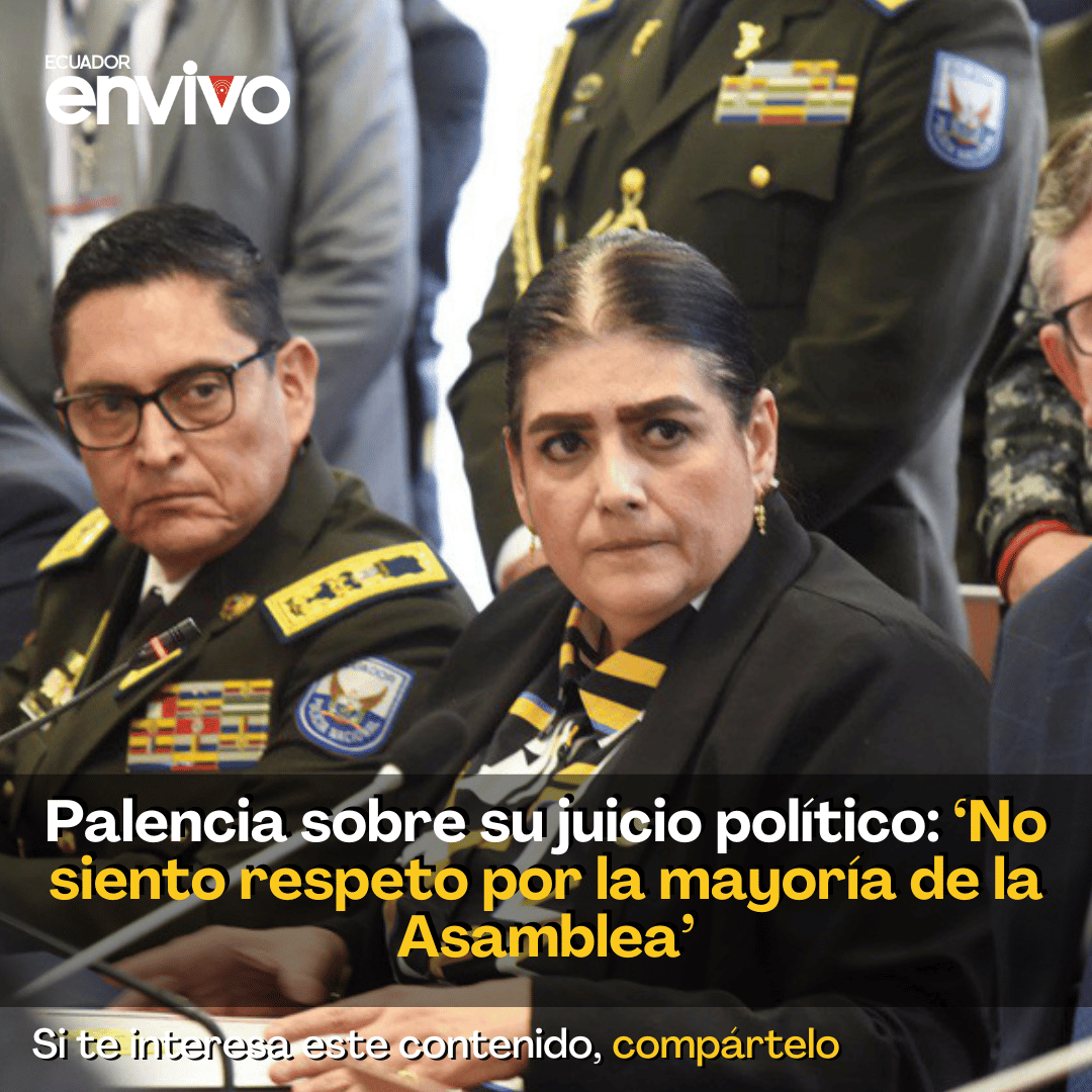 ecuadorenvivo's tweet photo. @Palencia3Monica, ministra del Interior y cercana #colaboradora del presidente de la República, Daniel Noboa, aseguró la mañana de este miércoles, 23 de julio de 2024, que no teme al juicio político en su contra ➡️ https://t.co/CJ5h2AWt1A https://t.co/xPK5xlPieK